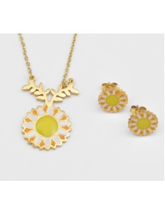 Stainless Steel Sunflower Pendants